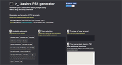 Desktop Screenshot of bashrcgenerator.com